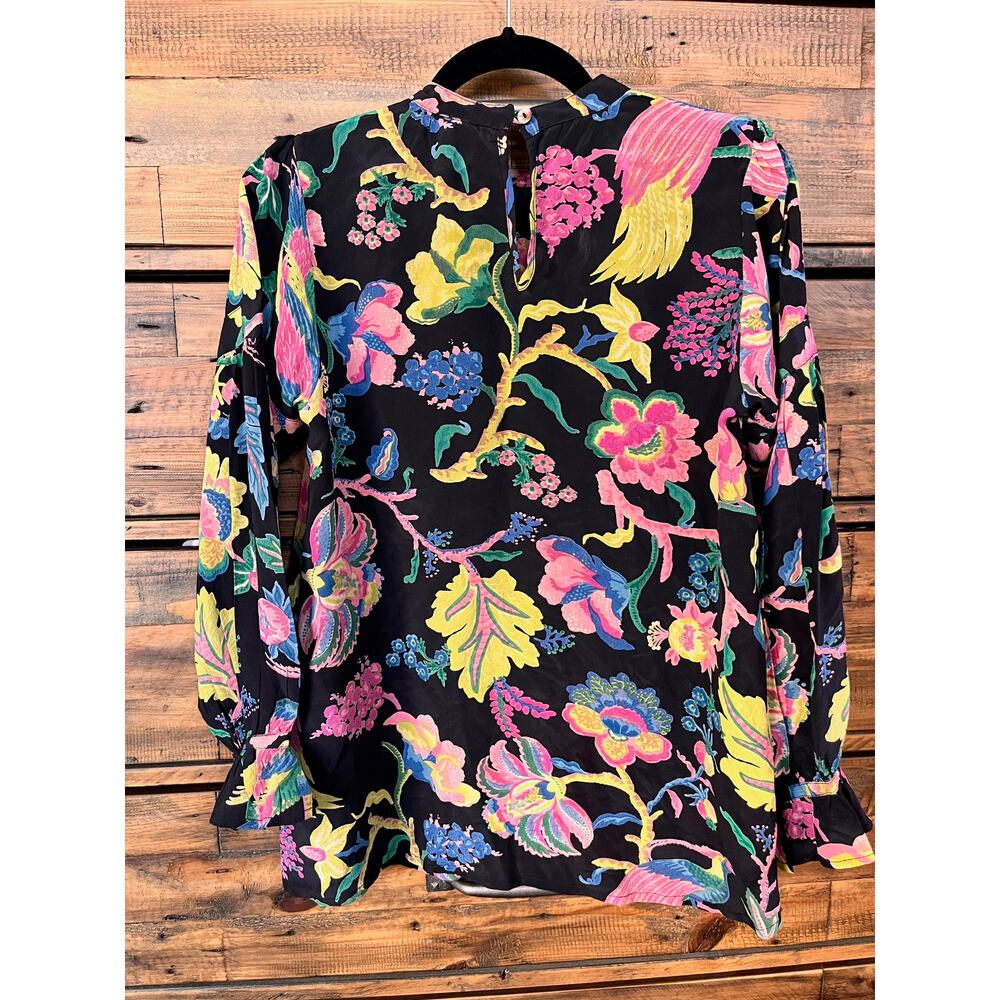 Anthropologie, Anacortes Silk Blouse Banjanan 100% Silk Sz XS - Picture 2 of 10